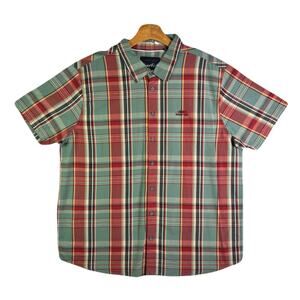 WIERD FISH “Judd” Short Sleeve Button Front Casual Dress Shirt Mens Size XL